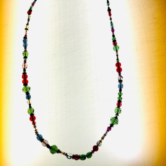 Vintage Allen Owen Glass Necklace - Picture 1 of 3